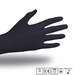 Gants en nitrile Unigloves BLACK PEARL noir S, 100 pièces.