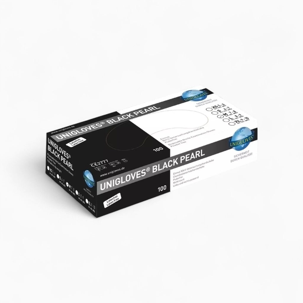Unigloves BLACK PEARL Nitrilhandschuhe schwarz M, 100 Stk.