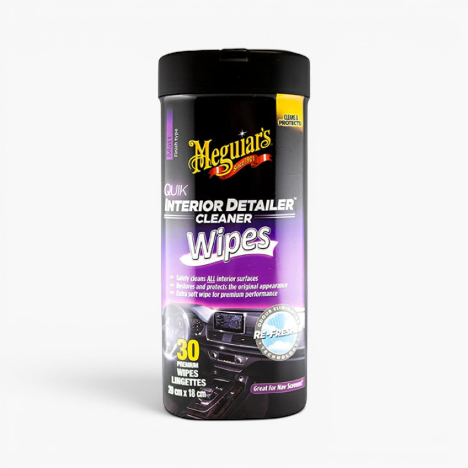 Meguiars Quik Interior Detailer Wipes Reinigungstücher 30 Stück