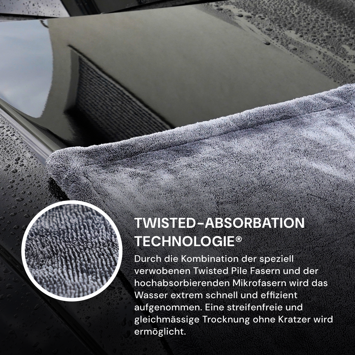 AntiDirt DryWelly Premium Serviette de séchage XL 1400 g/m² (50×80 cm)